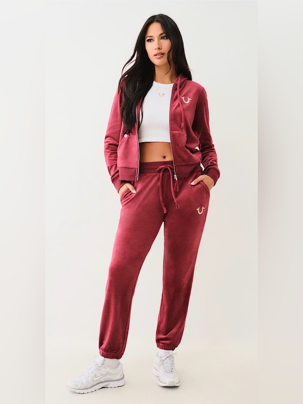 ✨ True Religion Maroon Velour Joggers✨